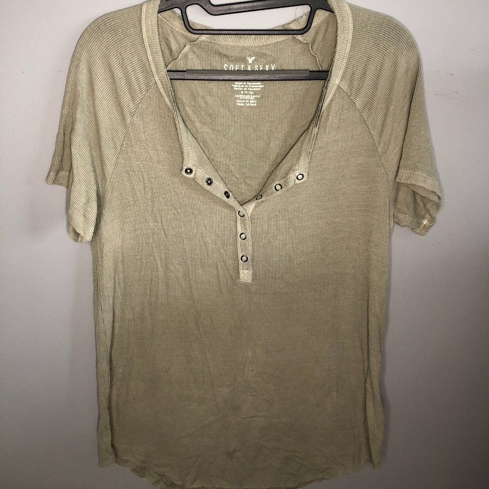 Short Sleeve Henley Top